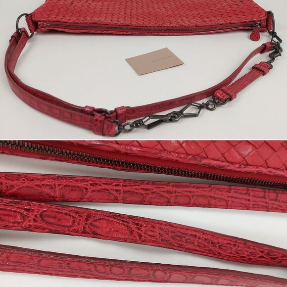 SOLD Bottega Veneta Red Intrecciato Woven Nappa Torchon Oversized Hobo Bag - Picture 10 of 16